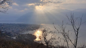 Schöne Aussicht auf Ascona und den Lago Maggiore