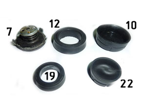 Reparatursatz Hauptbremszylinder HBZ GAZ-M21 Wolga.  Repair kit brake master cylinder GAS 21 Volga.  Ремкомплект главного тормозного цилиндра ГАЗ-21 Волга.