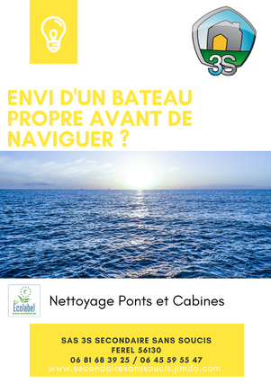 Service Nettoyage Pont Cabine Bateau La Roche Bernard Marzan Morbihan  56130 3S Secondaire Sans Soucis