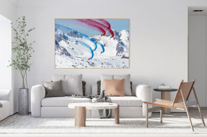 Poster patrouille de france meeting aerien rafale airshow cadeau idee tableau
