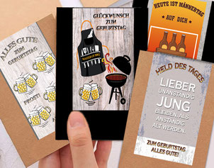 Männerkarten zum Männergeburtstag