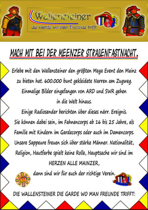 Die Wallensteiner die Garde wo man Freunde trifft