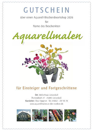Gutschein für Aquarellworkshop