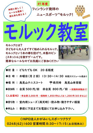 モルック教室,フィンランド,ニュースポーツ