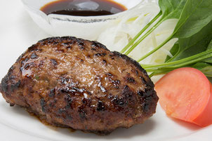 自家製ハンバーグの鉄板焼き