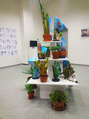 L'ile verte, sculptures de fleurs sauvages