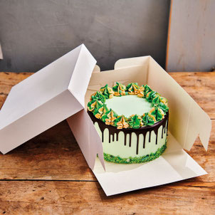 Scatole Per Torte Bianche Quadrate 30,5 Cm – Con Coperchio – Confezione Da 10 – Ideali Per Pasticceri E Home Baking