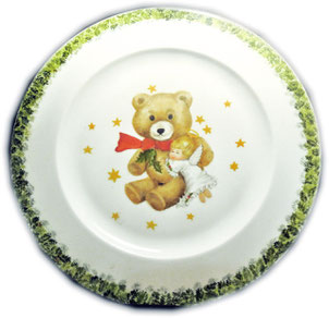 Platzteller Weihnachtsbär mit Engel Nr.1 - Preis: 52,- Euro