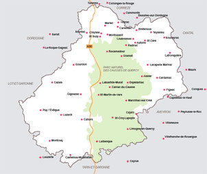 Carte du Haut Quercy