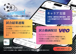 北海道　札幌市　サッカー試合結果速報サイト　コネクト