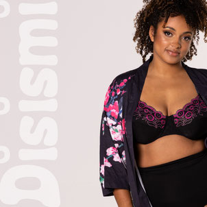 Utrecht Lingeriezaak. Superbra Utrecht.Disismi grote maten beugel bh. grote maten bh met voorsluiting in zalm en vrolijke prints. Deze grote cupmaten bh is ook geschikt voor grote maten prothese beha