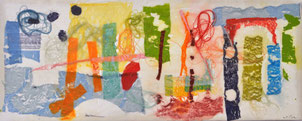 Stadtlandschaft-Siedlung   50x20   Mixed Media/Leinwand