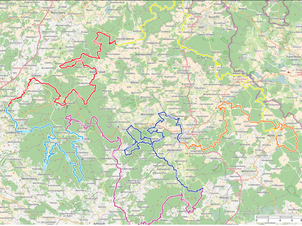 Karte FichtelBikeTrail 385 Km 11565 Hm