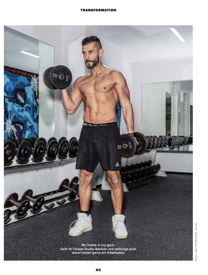 Salih Sara Men's Health Cover Transformation und Fett-Weg-Sieger