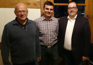 Sven Wingerter (Mitte) mit Udo Klos (links), Fraktionsvorsitzender der SPD in der Gemeindevertretung Wald-Michelbach und Dr. Sascha Weber (rechts), Ortsvereinsvorsitzender der SPD Wald-Michelbach.