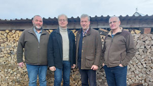 v.l.n.r.: Steffen Schmidt, Gerhard Tenkhoff, Freiherr von Wrede, Richard Nikodem Foto © BDF NRW