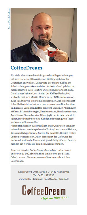 CoffeeDream Inhaber Martin Hermann Kompass Stankt Jürgen Drachentöter Schleswig