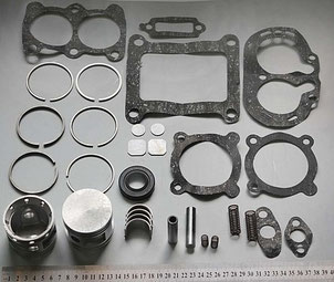 130-3509509 Überholsatz Reparatursatz Kompressor MAZ 500A, MAZ 503A, MAZ 504A, MAZ 504B. Overhaul Rebuild Kit MAS 500A, MAS 503A, MAS 504A, MAS 504B. Ремкомплект компрессора МАЗ-500А, МАЗ-503А, МАЗ-504А, МАЗ-504Б.