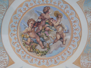 Concerto del mattino, tempera su soffitto, piccolo castello residenziale Fonte-Papadia, Nardò (Lecce)