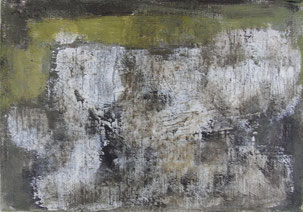 Horizontal man  15.8×22.7cm　Oil on canvas