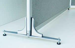 Adjustable base for partitions