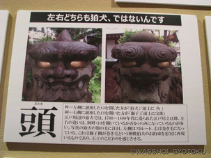 「こまぱく／参道狛犬万博２０１８in市川市」（山元環樹氏主催）展示パネルより