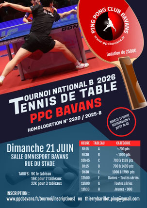 Inscription au tournoi nationnal