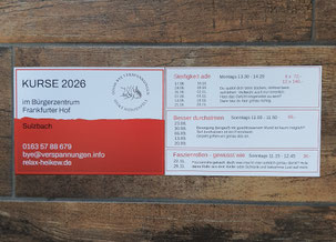 Kurse Herbst 2026