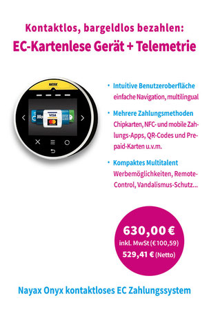 Umfangreiches Snackautomaten Zubehör - Modul-Erweiterungen Nayax Onyx kontaktloses EC Zahlungssystem bei SNACKAUTOMATEN KAUFEN 24 - Snackbox24 | FineSnack 