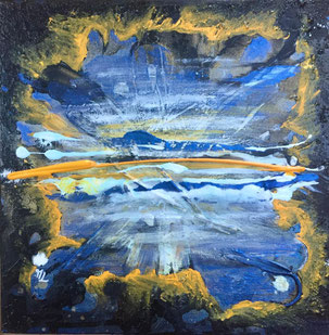 fenêtre sur bleu - 30X30 