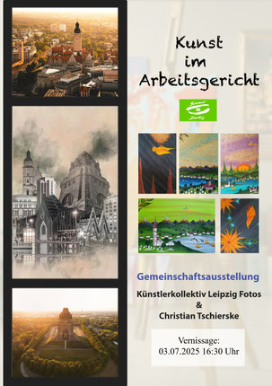 Flyer Kunst im Arbeitsgericht Leipzig Fotos