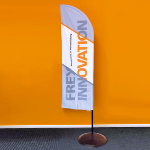 Flagge und Fahnen ein oder doppelseitig beschriftet