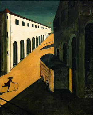 Mystery and Melancholy of a Street,1914 Giorgio de Chirico