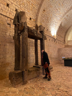 Hölzerne Ölpresse im Kloster Le Thoronet