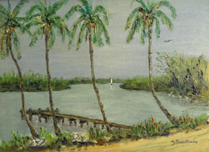 Gloomy River, Oil, 9x12, $ 300