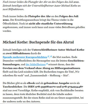 Text: Kothe nahm an zwei Spendensaktionen teil