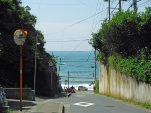 鎌倉高校から海を見て2018年6月