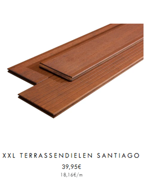 Terrassendielen aus Bambus Serie Santiago