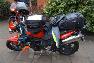 triumph street triple gepäck