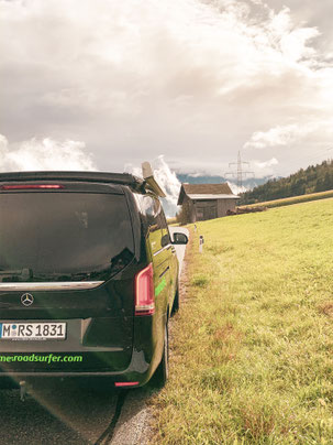 berge Alpen tirol van vanlife mercedes benz