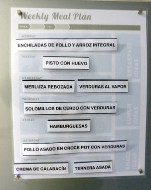 Planifica tu menú semanal con rapidez - AorganiZarte