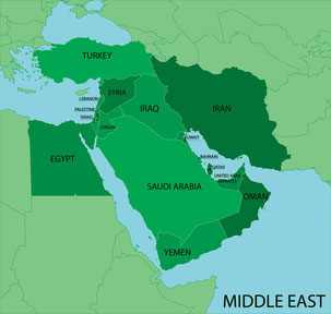 Carte du Moyen-Orient