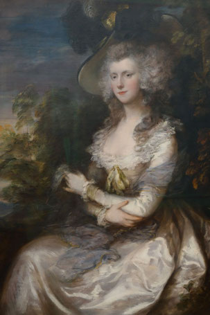 Mrs. Thomas Hibbert, Thomas Gainsborough, 1786, Neue Pinakothek München - Rokoko Mode Frisur