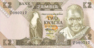 BILLETE ZAMBIA - PICK - P24C - 2 KWACHA - 1.986 - SERIE 88-B (SC/UNC) PLANCHA - 1,50€.