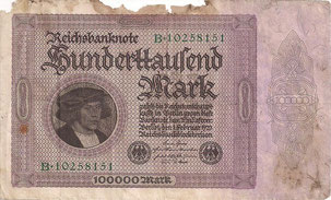 BILLETE ALEMANIA - PICK - P83 - 100.000.MARK. (SERIE B) 1.923 (BC-/VG-) 5,50€.