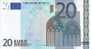 BILLETE UNIÓN EUROPEA - PICK - P-10X.2 - 20 EUROS - 2.009 - SERIE X (ALEMANIA) SERIE 2.002 - SEGUNDA FIRMA (JEAN-CLAUDE TRICHET) LETRA DE CÓDIGO DE IMPRENTA R (SC/UNC) PLANCHA - 29€.