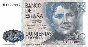 BILLETE ESPAÑA - PICK - P157 - 500 PESETAS (ROSALIA DE CASTRO) 1.979 - SERIE R (SC/UNC) PLANCHA - 12€.