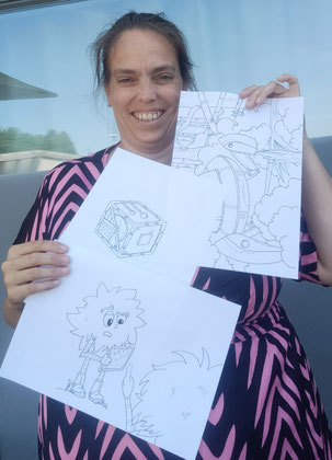 Drie illustraties bij de 3w's, Bezoek van de Wuggels.