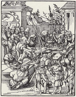 Cranach d. Ä., Lucas: »Martyrium der zwölf Apostel«, Hl. Bartholomäus