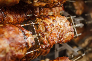 Amerikaans buffet, spareribs, pulled pork, burgers